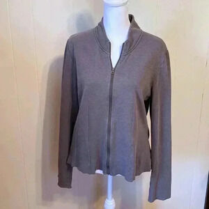 Toad & Co/Horny Toad Raw Hem Zip Front Jacket in Size Medium.